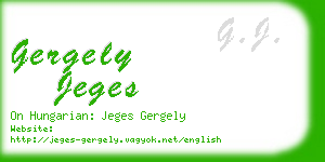 gergely jeges business card